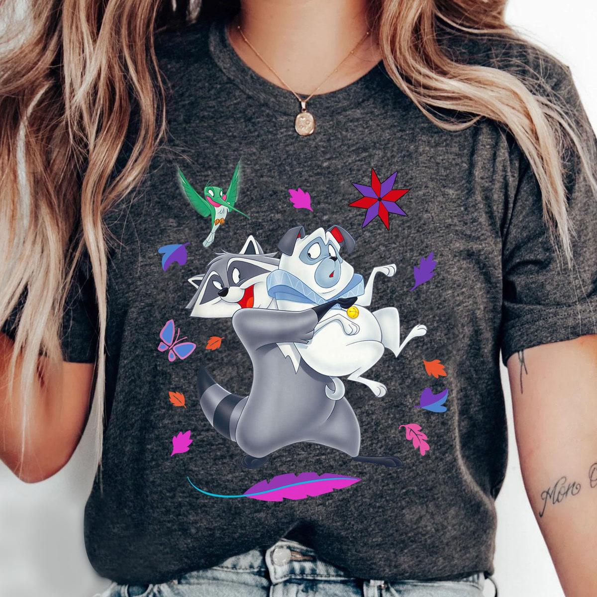 Pocahontas Meeko Percy Flit Retro Friends Disney Shirt 3