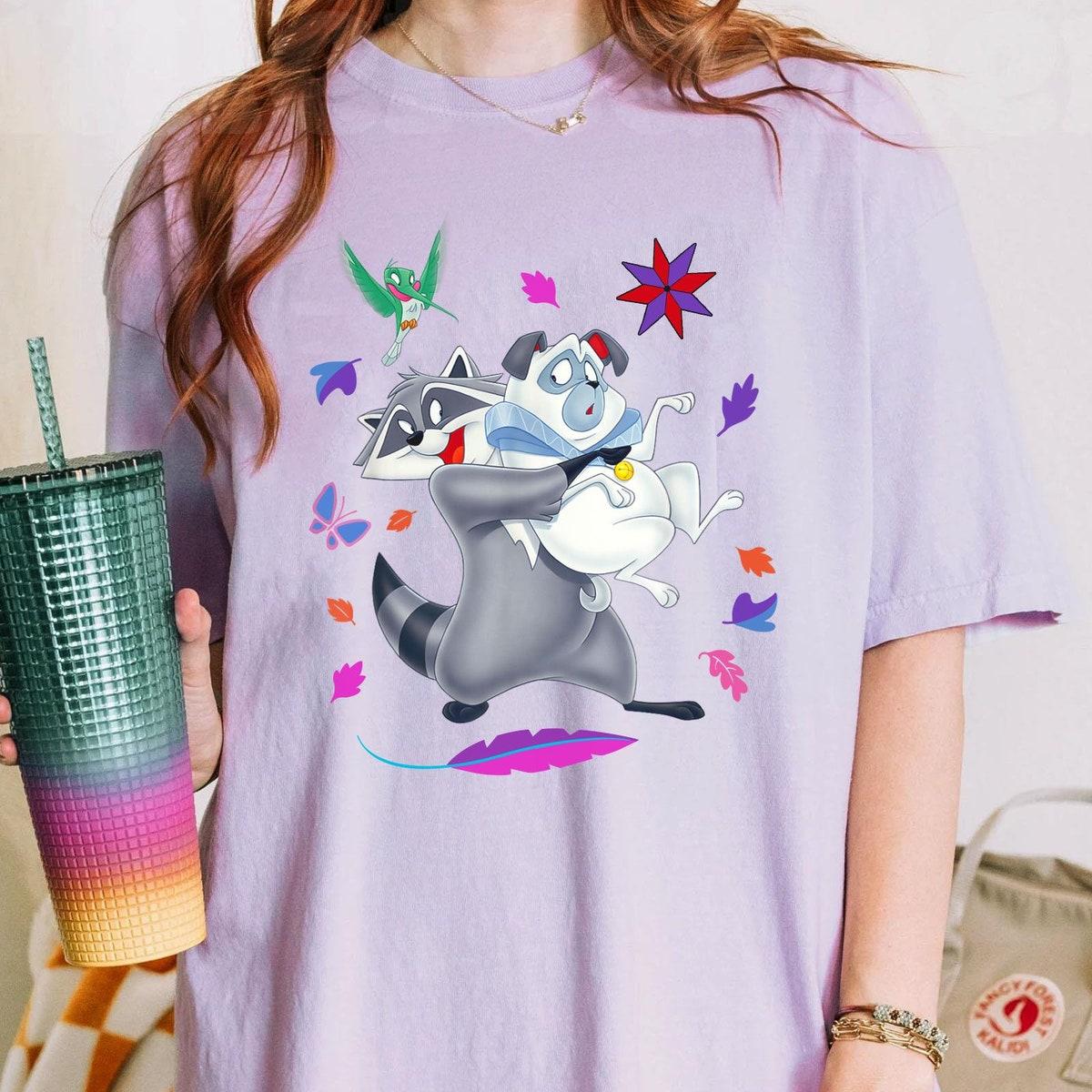 Pocahontas Meeko Percy Flit Retro Friends Disney Shirt 4