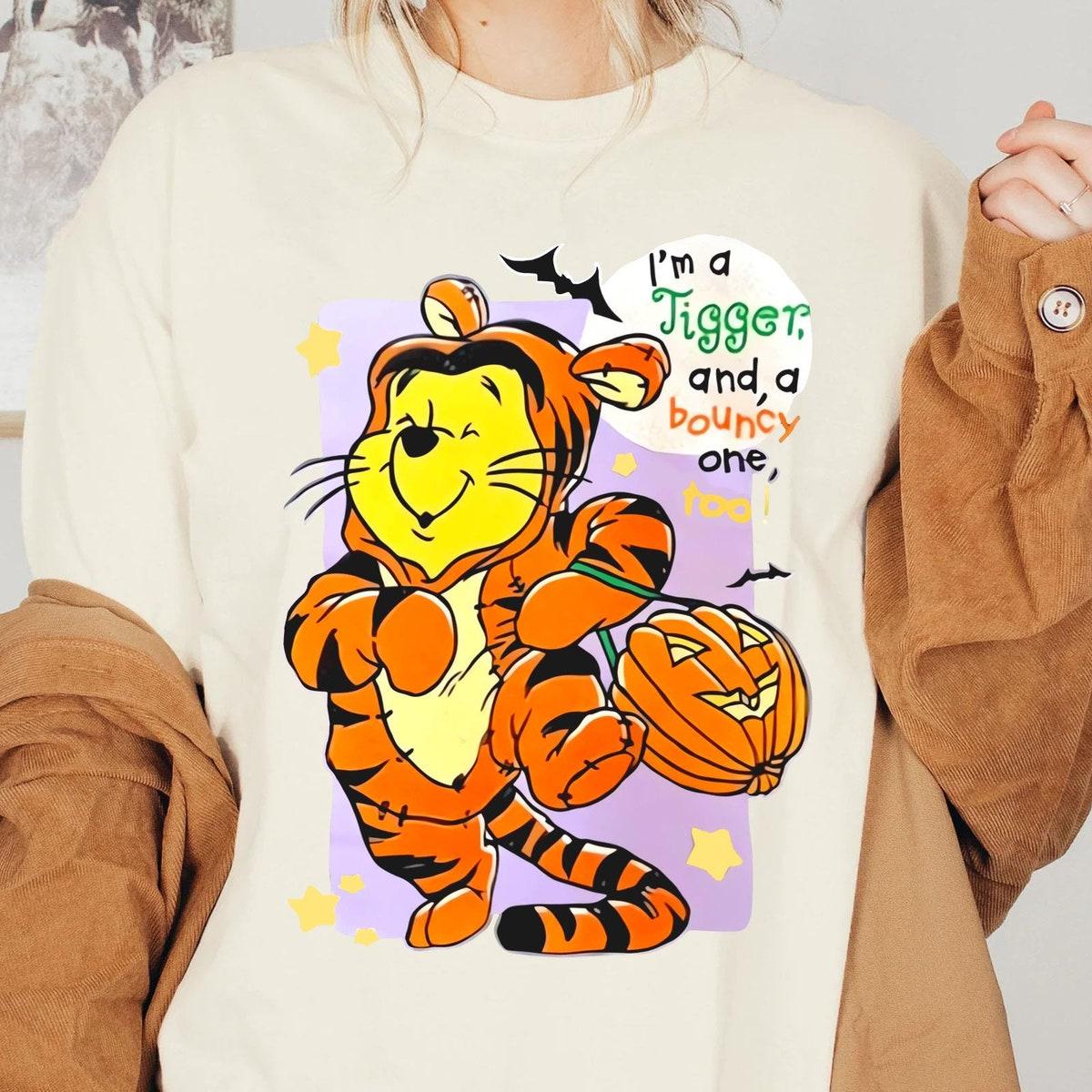 Pooh Bear Costume Tigger Disney Winnie The Pooh Halloween Pumpkin Shirt 1