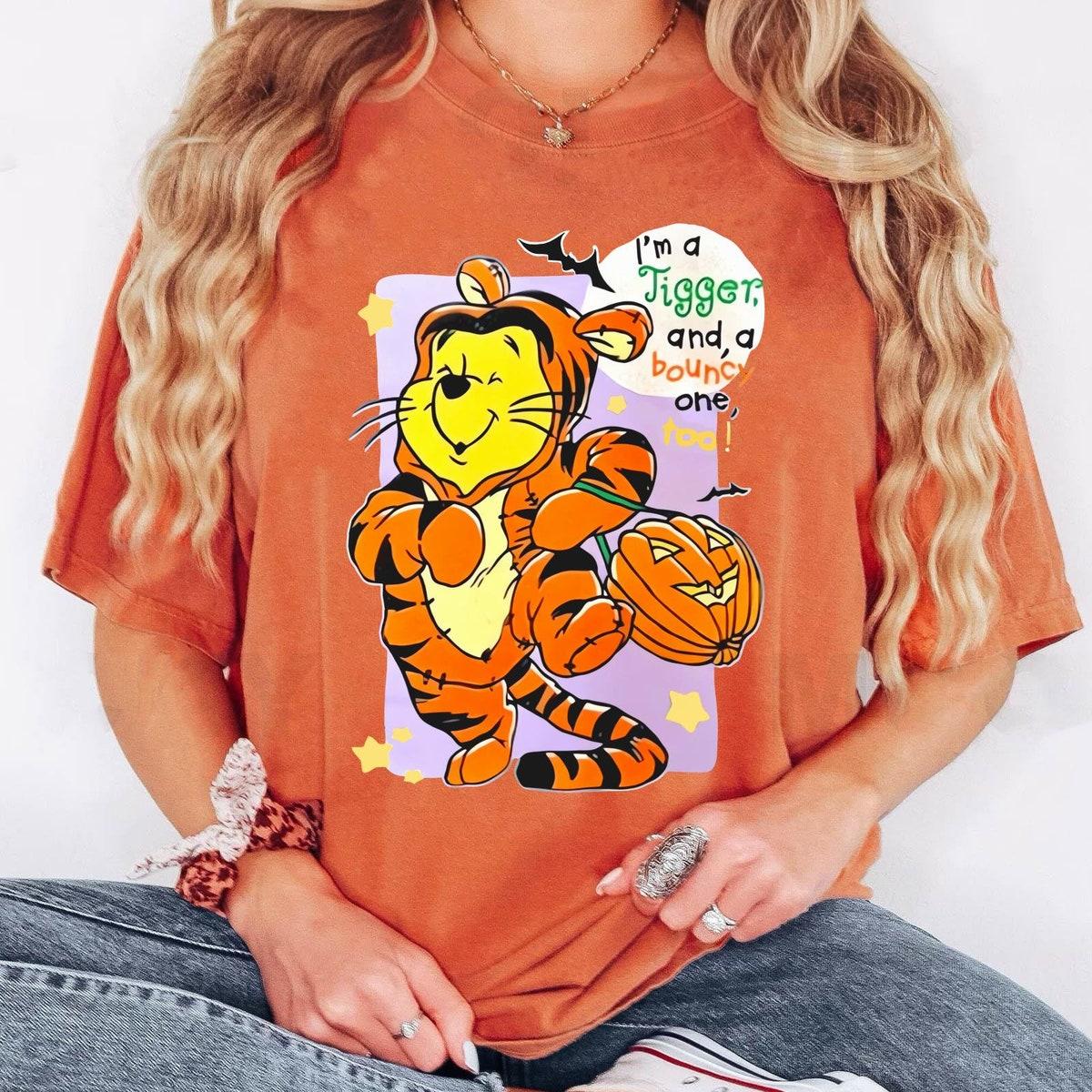 Pooh Bear Costume Tigger Disney Winnie The Pooh Halloween Pumpkin Shirt 2