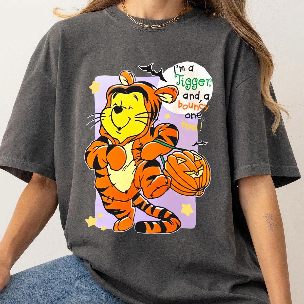 Pooh Bear Costume Tigger Disney Winnie The Pooh Halloween Pumpkin Shirt 3