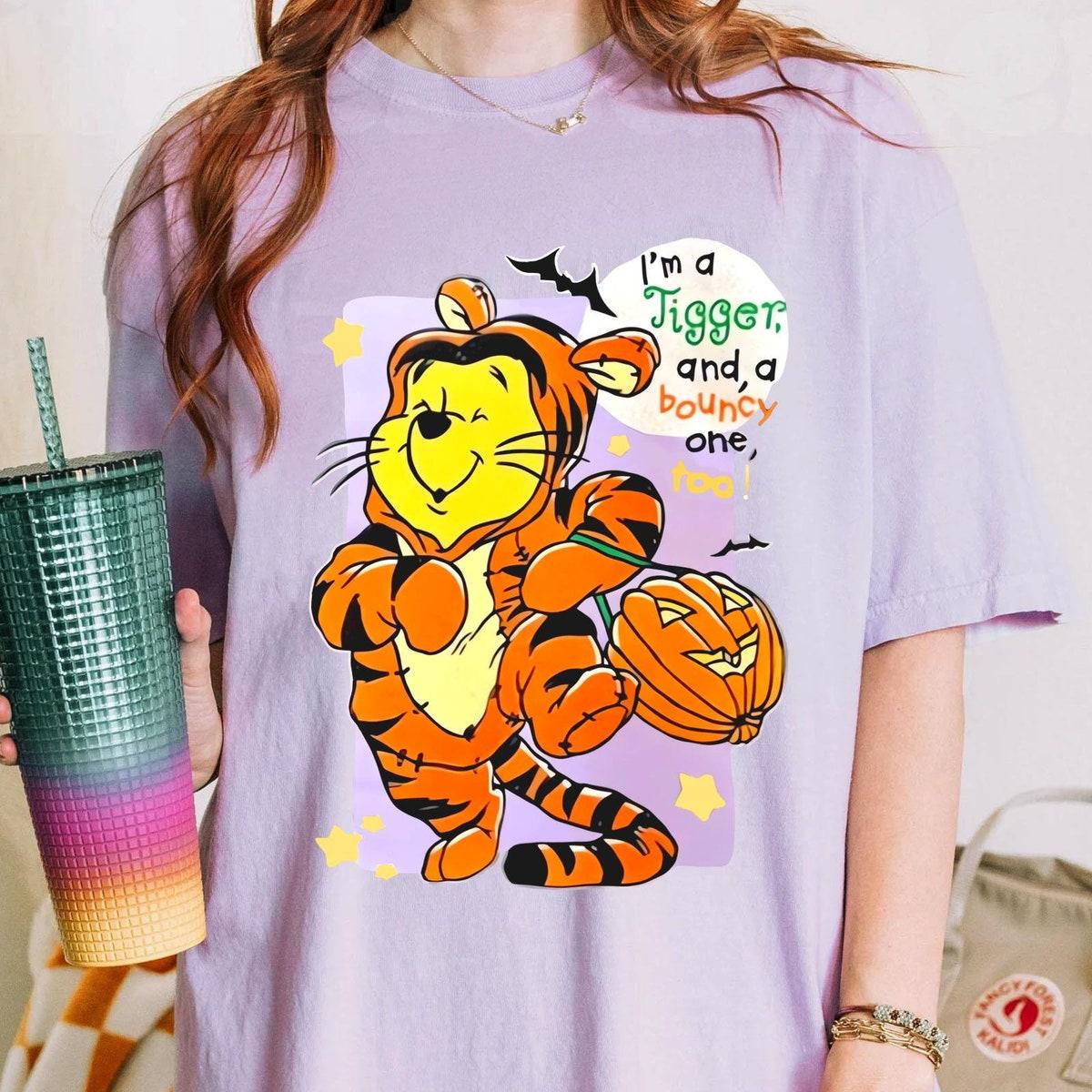 Pooh Bear Costume Tigger Disney Winnie The Pooh Halloween Pumpkin Shirt 4