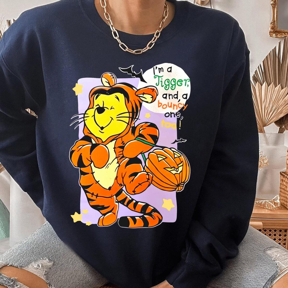 Pooh Bear Costume Tigger Disney Winnie The Pooh Halloween Pumpkin Shirt 5