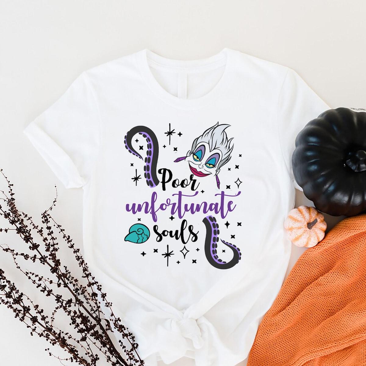 Poor Unfortunate Souls Halloween Evil Characters Shirt 3