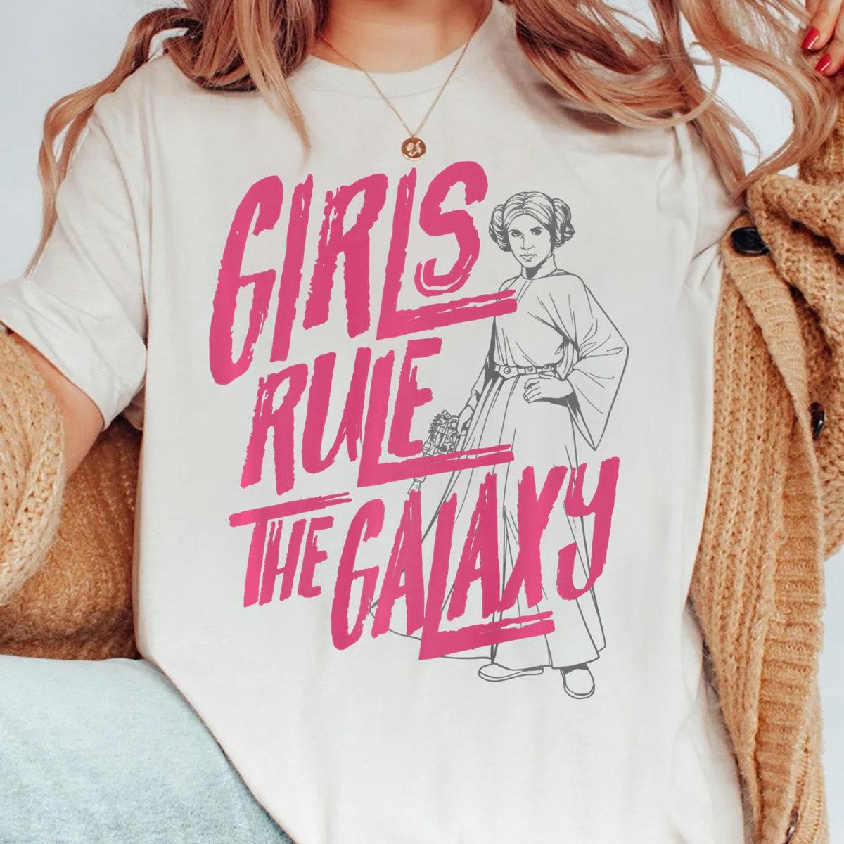 Princess Leia Girls Rule The Galaxy Sketch Star Wars Shirt 2