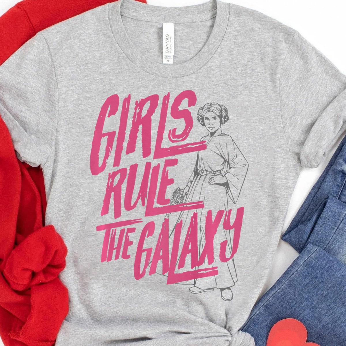 Princess Leia Girls Rule The Galaxy Sketch Star Wars Shirt 3