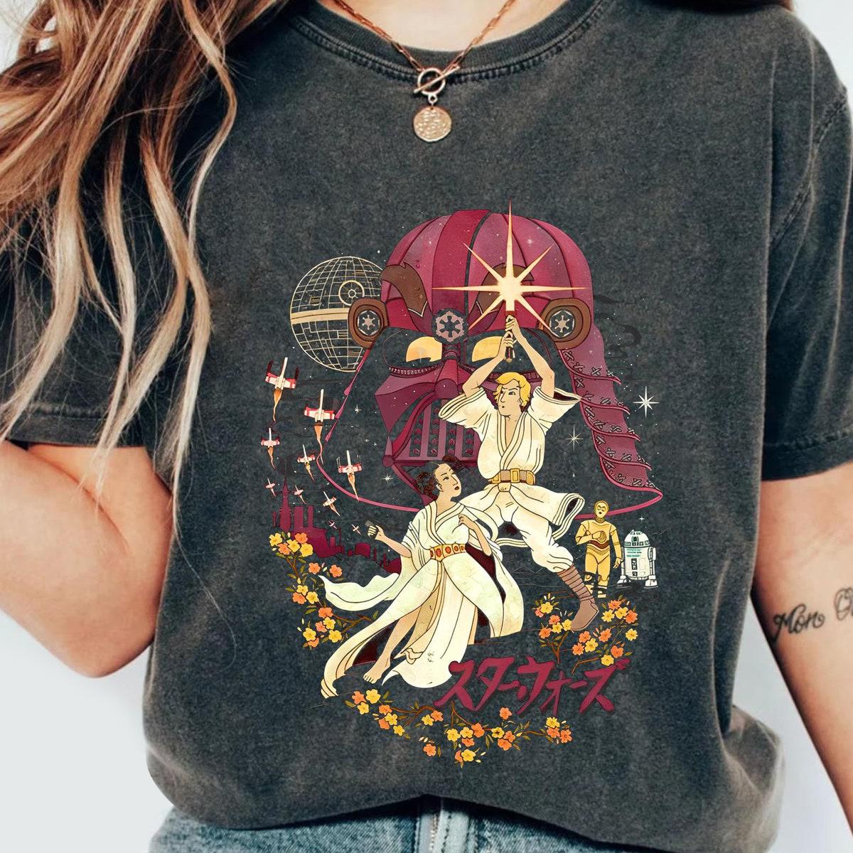 Princess Leia Luke Skywalker Japanese Art Star Wars Shirt 1