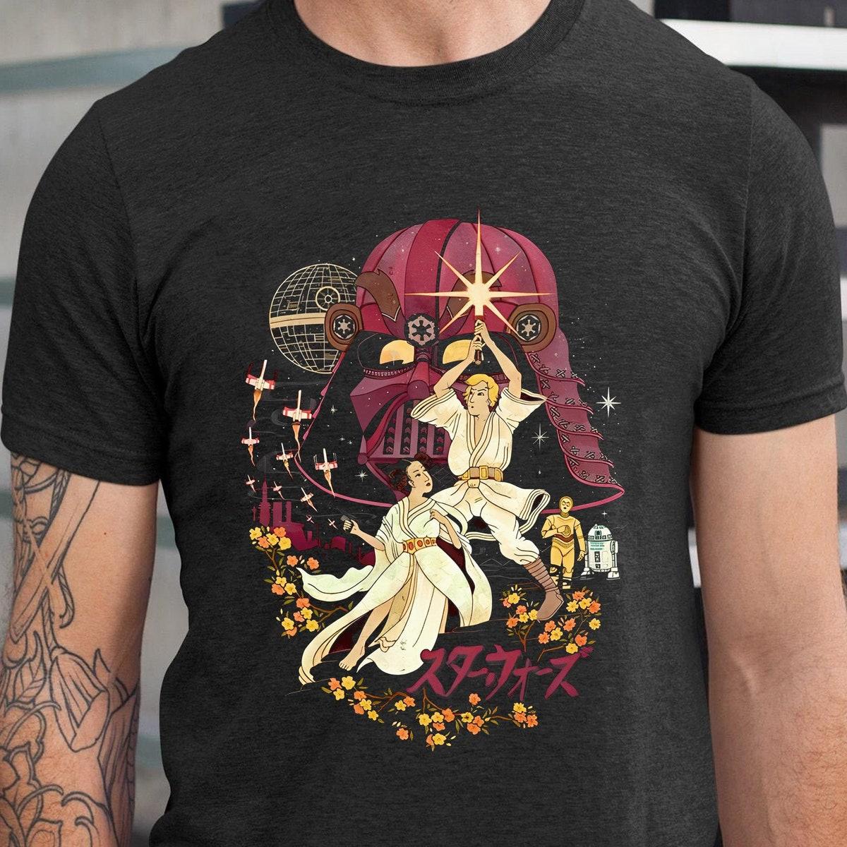 Princess Leia Luke Skywalker Japanese Art Star Wars Shirt 2