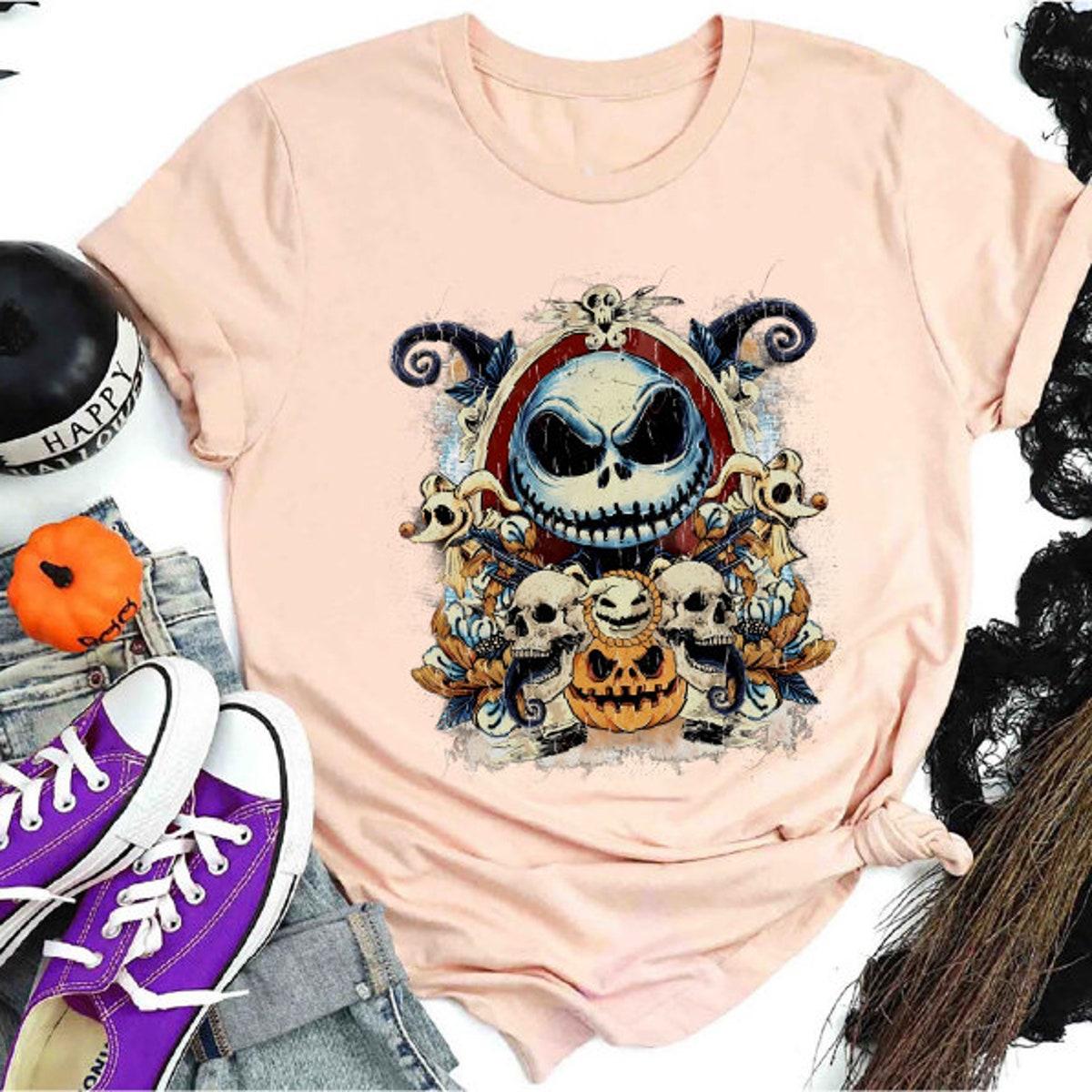 Pumpkin Skeleton Spooky Season Happy Halloween Shirt 5