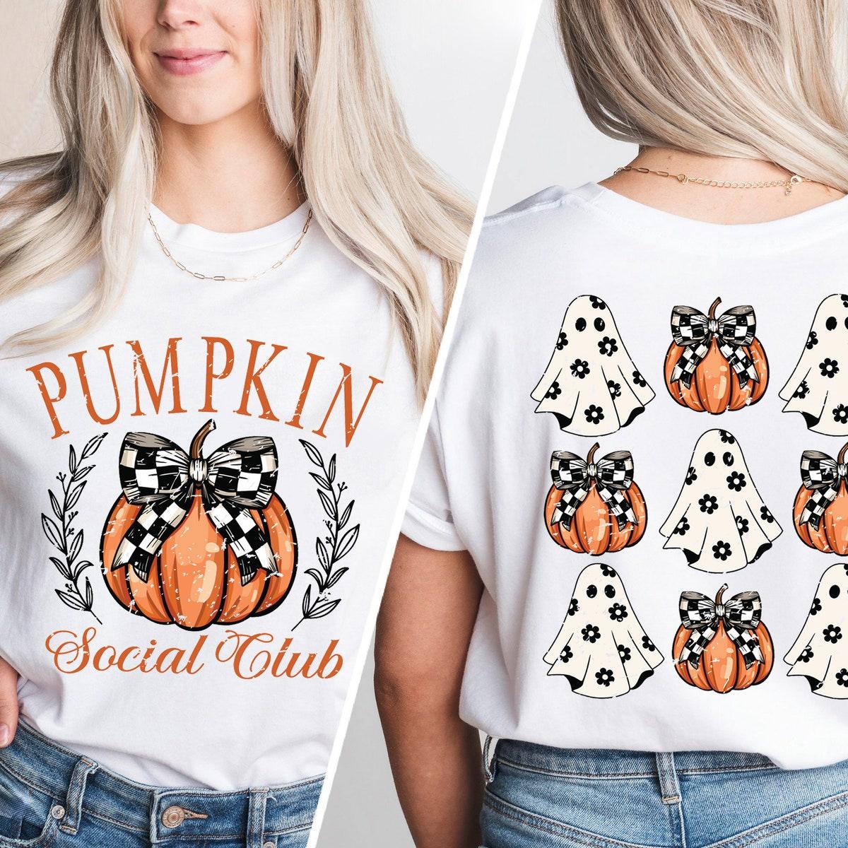 Pumpkin Social Club Halloween Vibe Ghost Pumpkin Shirt 2