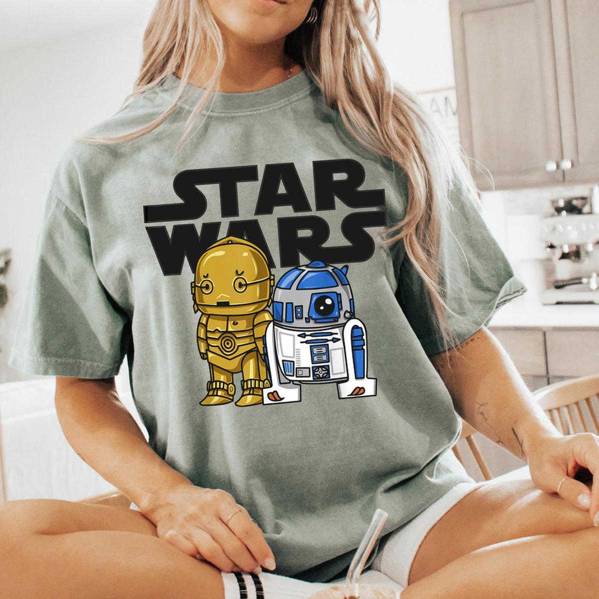 R2 d2 And C 3po Cute Cartoon Graphic Star Wars Shirt 3