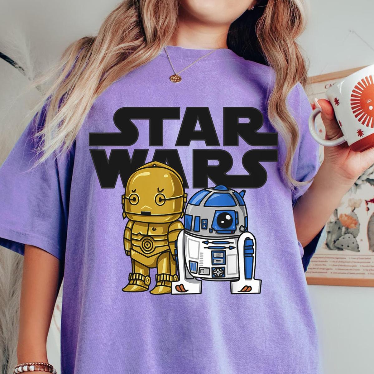 R2 d2 And C 3po Cute Cartoon Graphic Star Wars Shirt 4