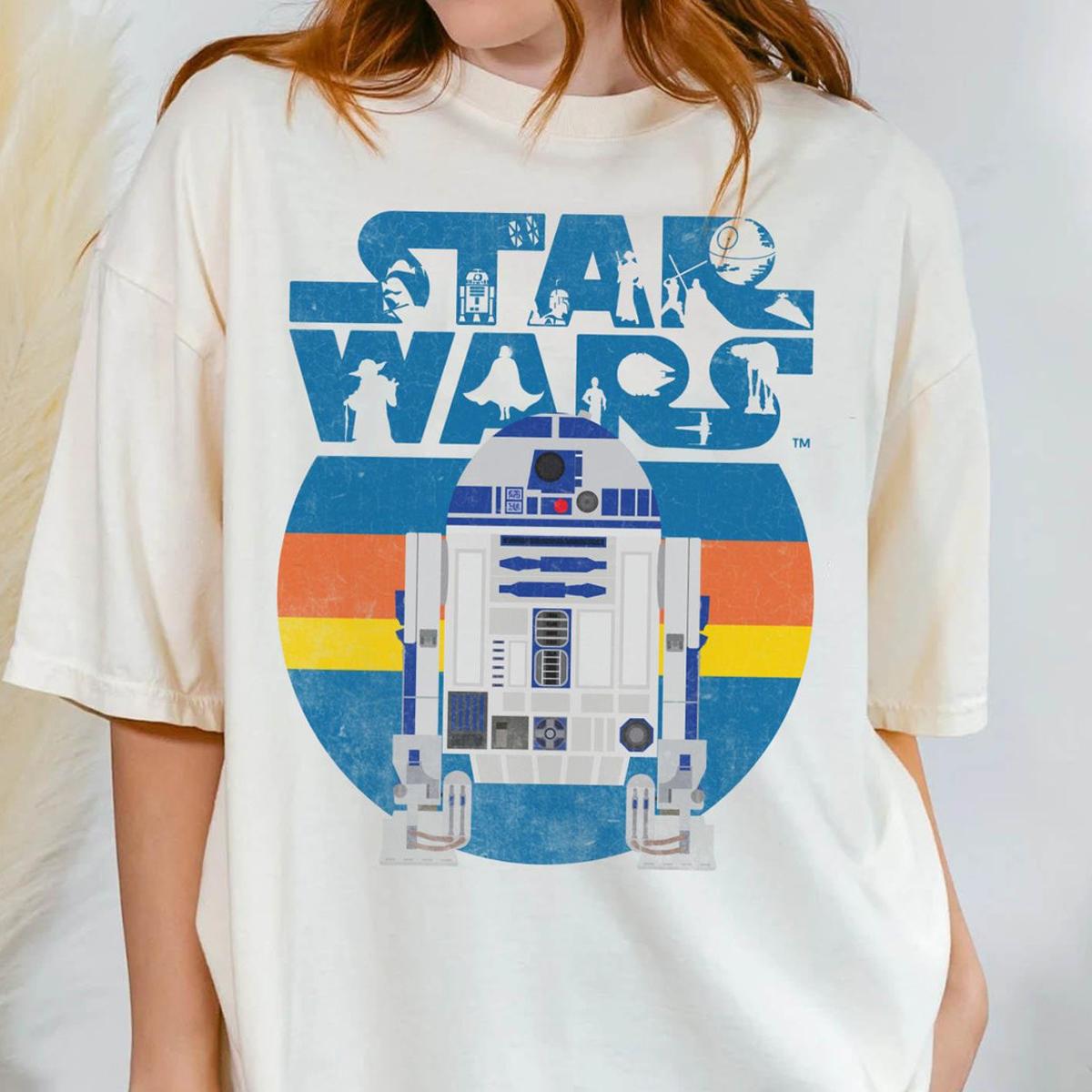 R2d2 Droids Stripes Logo Star Wars Shirt 1