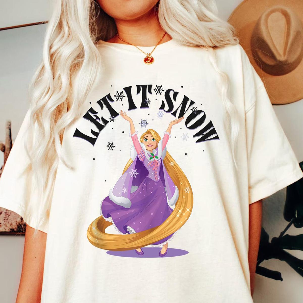 Rapunzel Princess Holiday Season Let It Snow Shirt 2