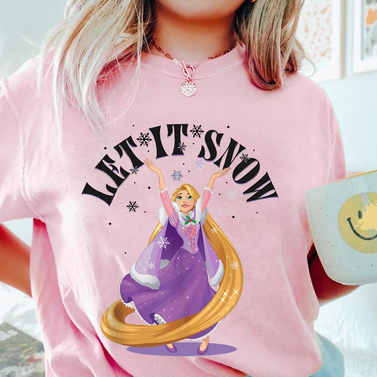 Rapunzel Princess Holiday Season Let It Snow Shirt 4