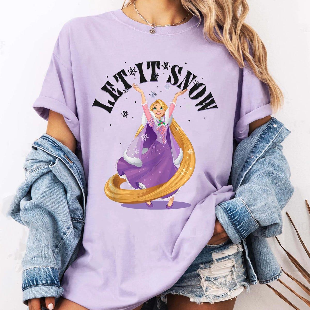 Rapunzel Princess Holiday Season Let It Snow Shirt 5