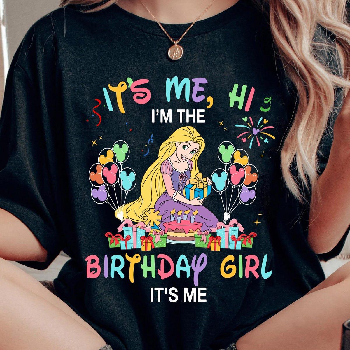 Rapunzel With Presents And Balloons I'm The Birthday Girl Shirt 1