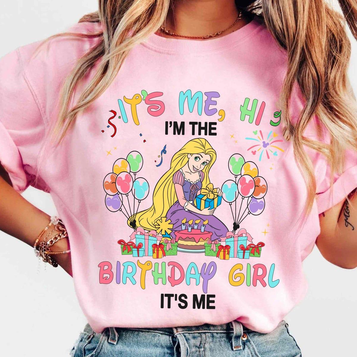 Rapunzel With Presents And Balloons I'm The Birthday Girl Shirt 2