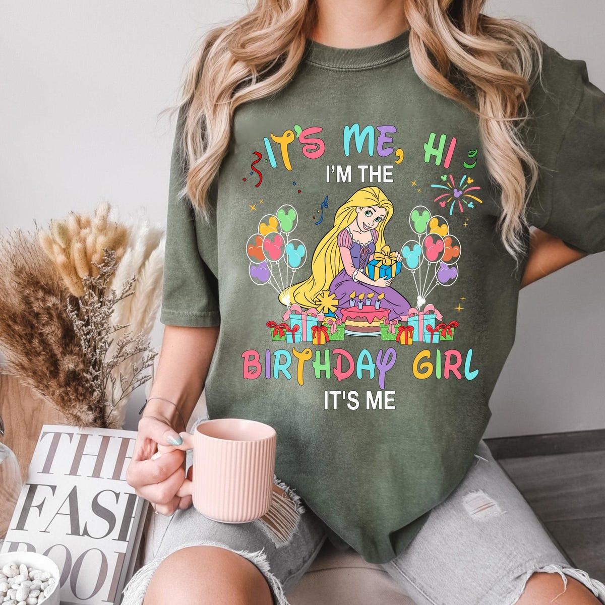 Rapunzel With Presents And Balloons I'm The Birthday Girl Shirt 3