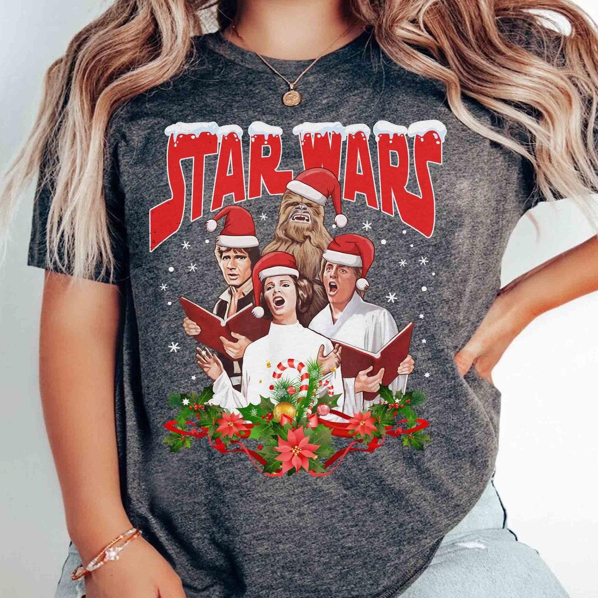 Rebel Choir Leia Chewie Han Solo Holiday Christmas Shirt 1