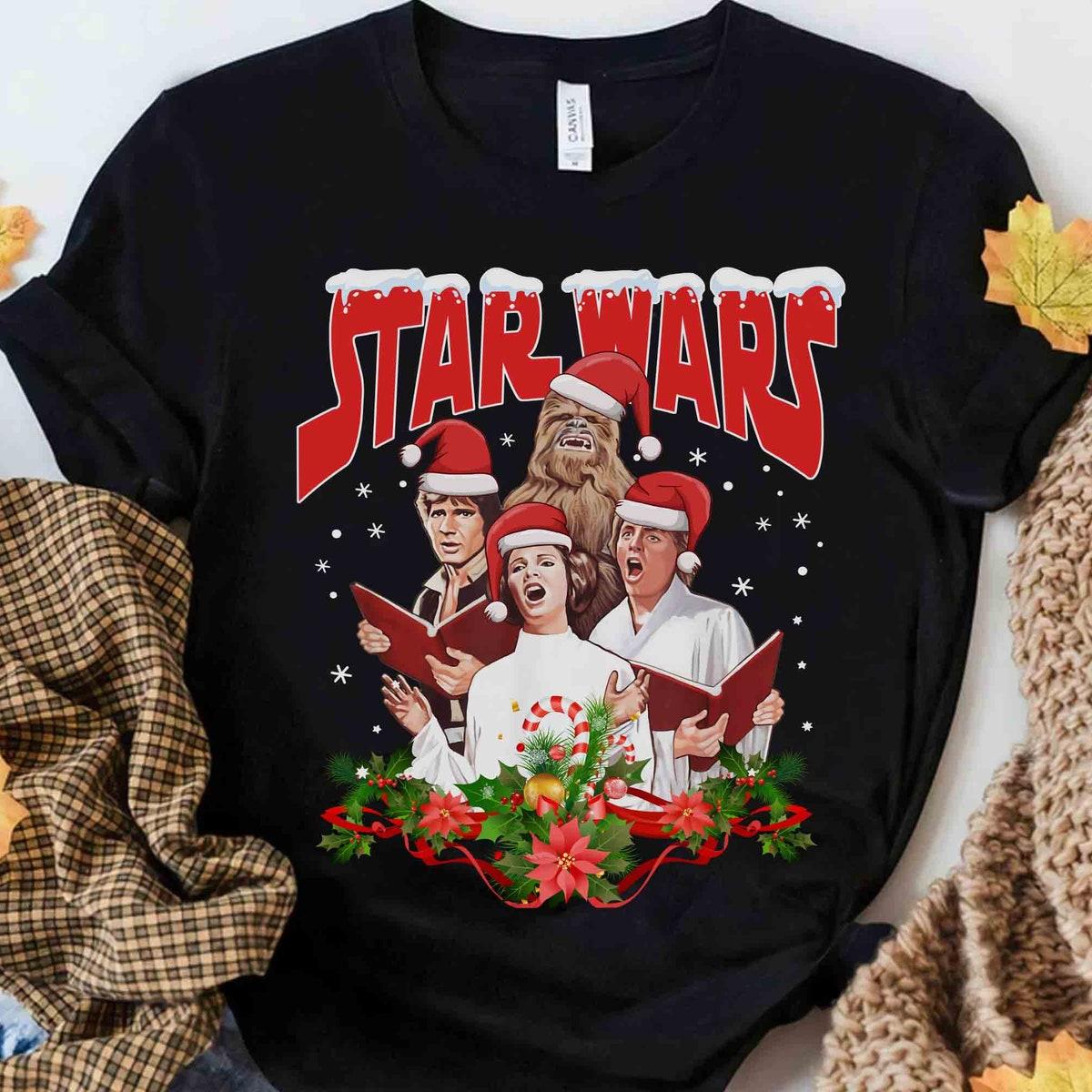 Rebel Choir Leia Chewie Han Solo Holiday Christmas Shirt 2