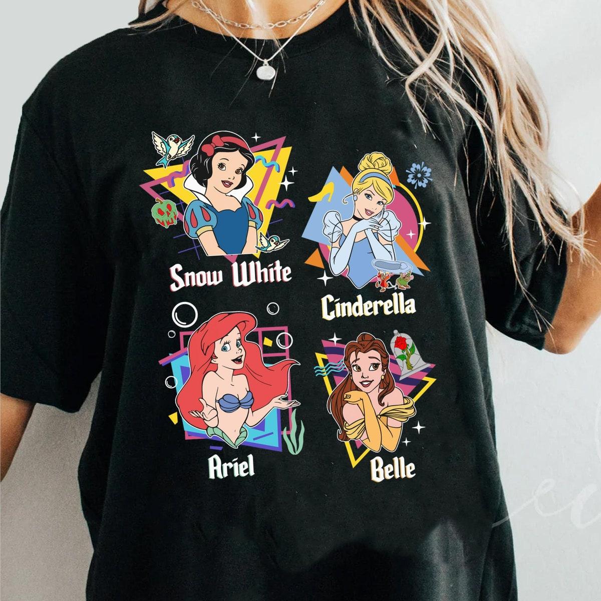 Retro 90s Princess Group Ariel Snow White Cinderella Shirt 2