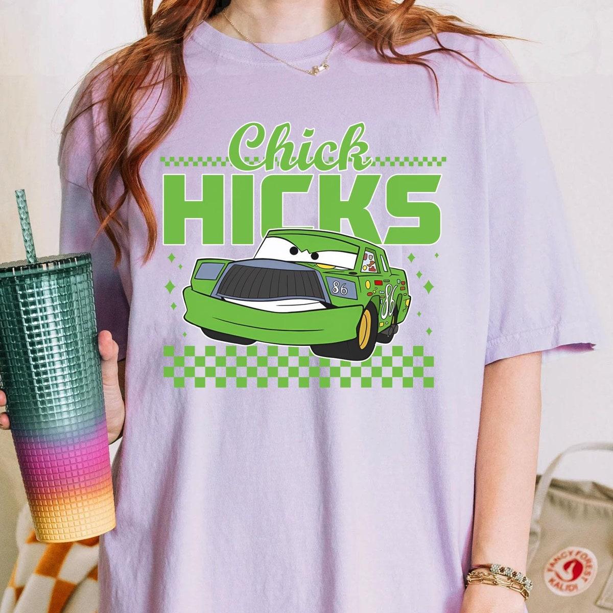 Retro Cars Chick Hicks Checkered Disney Pixar Shirt 3