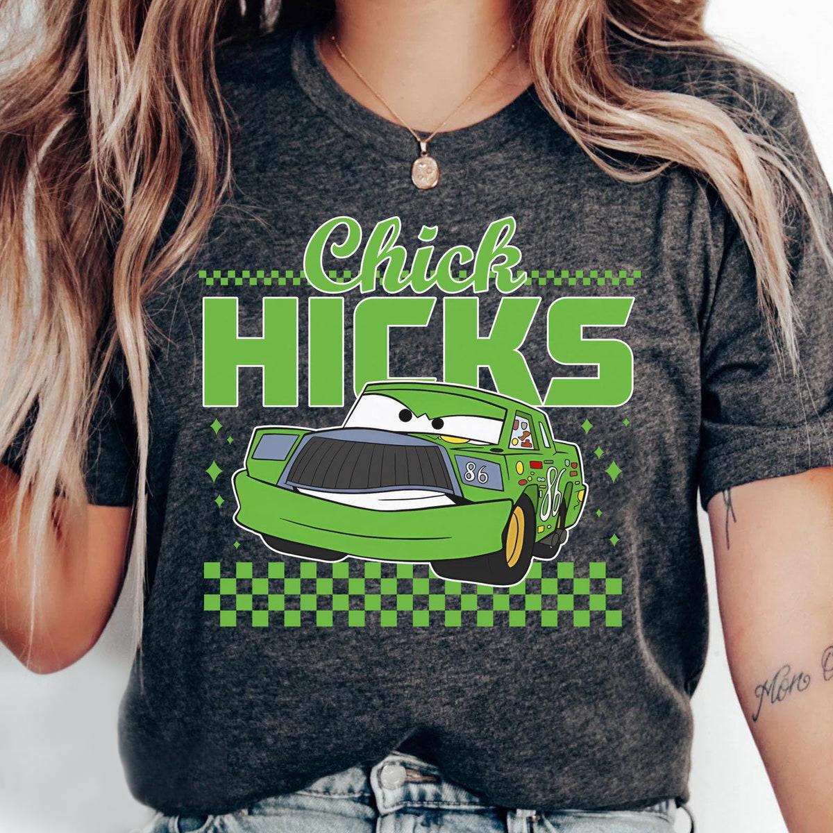 Retro Cars Chick Hicks Checkered Disney Pixar Shirt 4