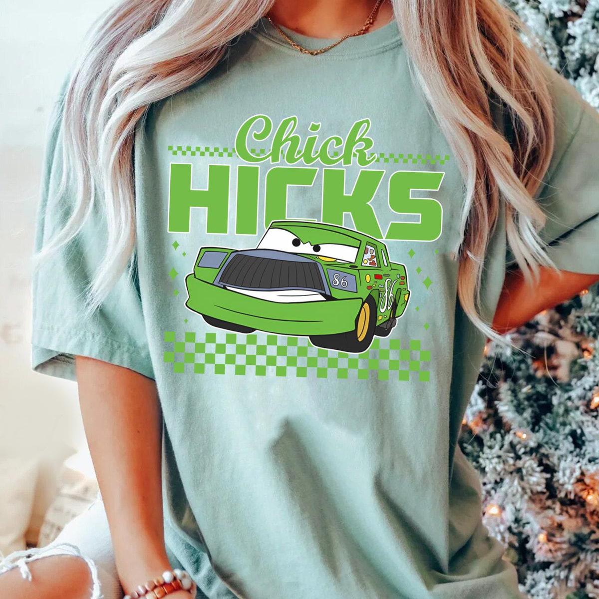 Retro Cars Chick Hicks Checkered Disney Pixar Shirt 5