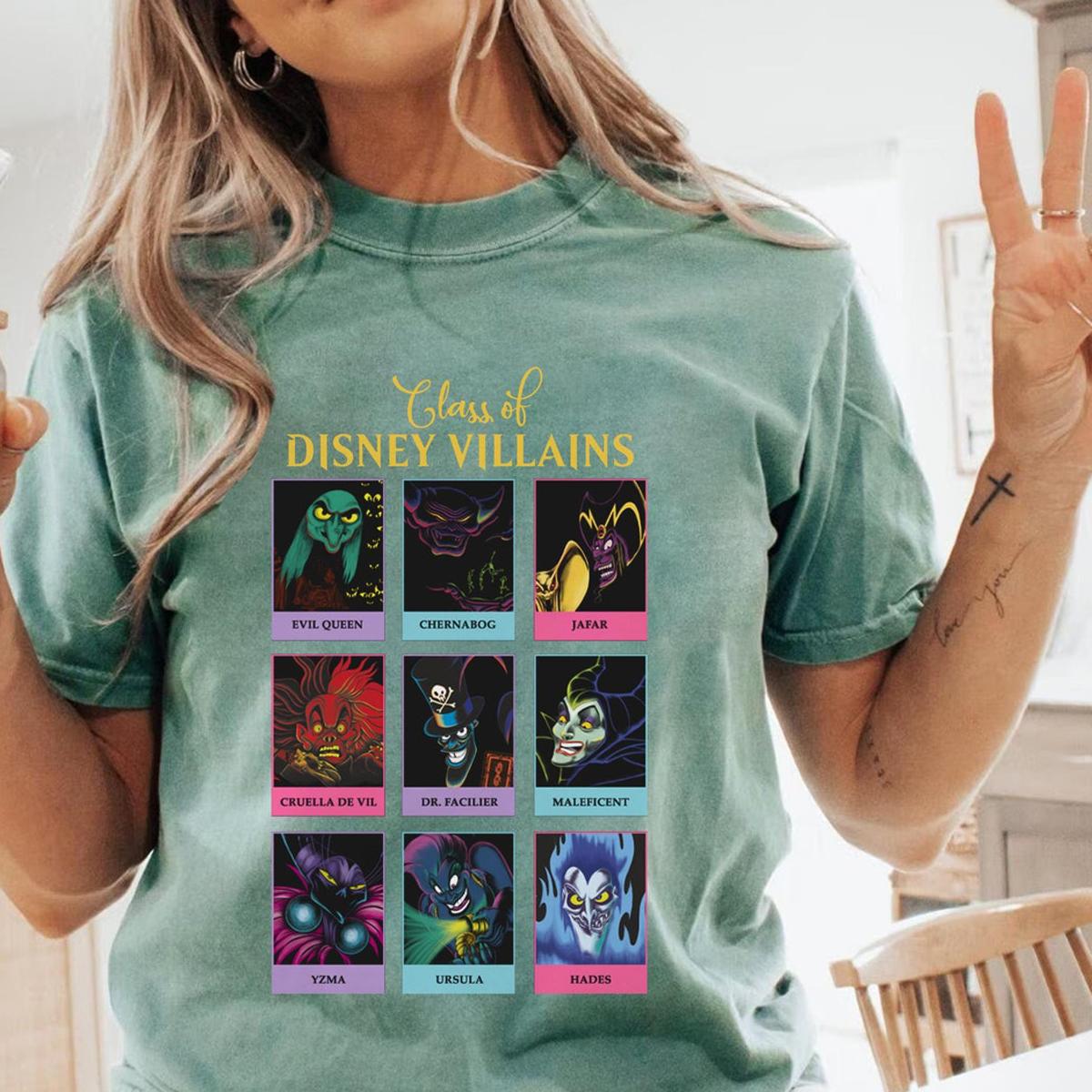 Retro Class Of Disney Villains Yearbook Shirt 3