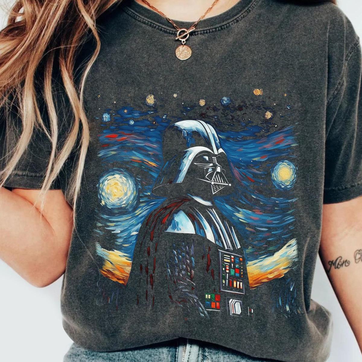 Retro Darth Vader Starry Night Shirt Star Wars Shirt 1