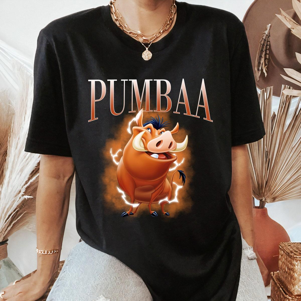 Retro Disney Pumbaa And Timon 90s Portrait Shirt 2