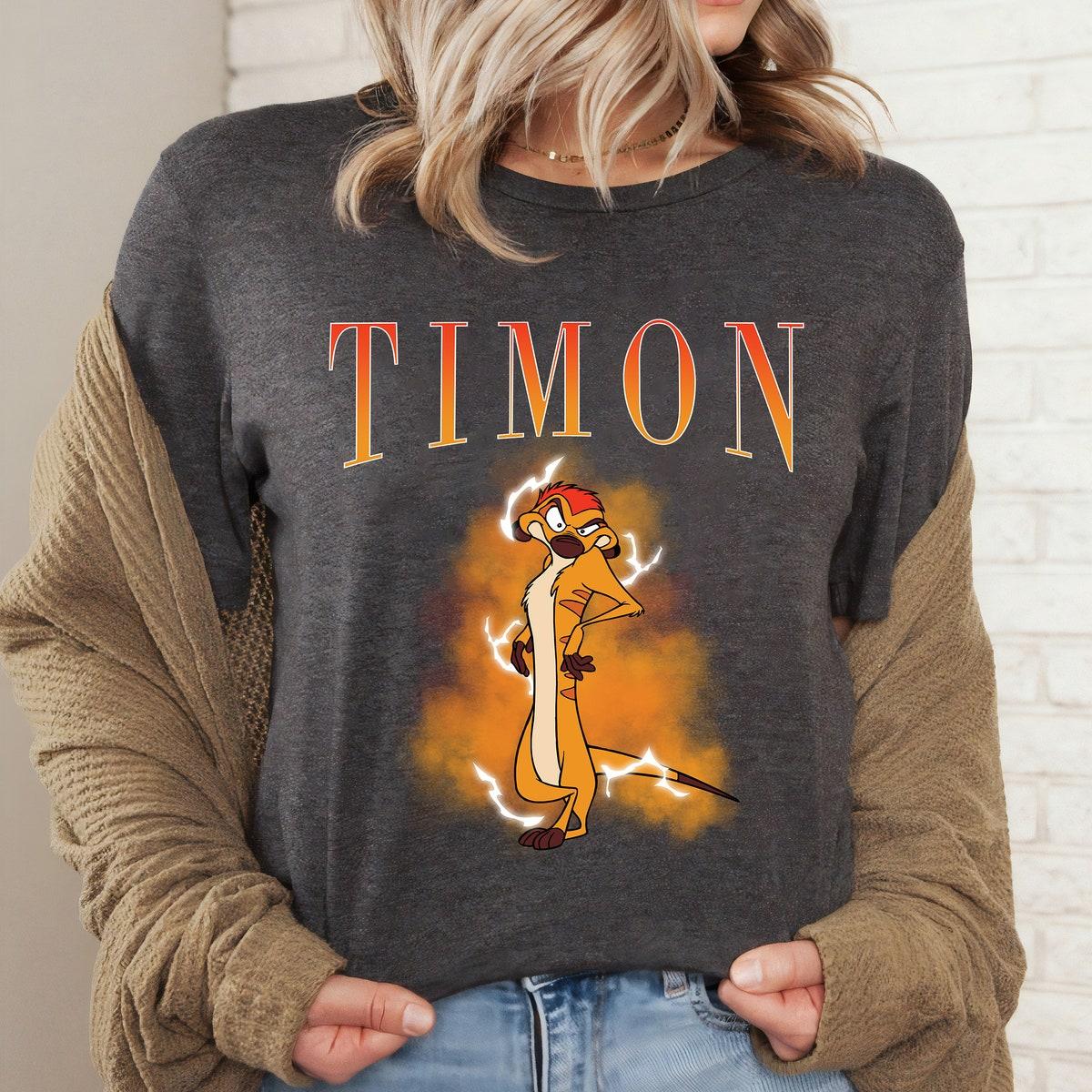 Retro Disney Pumbaa And Timon 90s Portrait Shirt 3