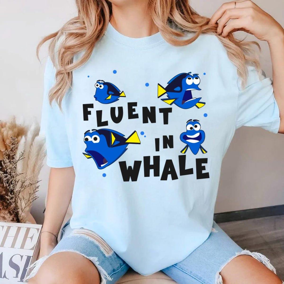 Retro Dory Fish Fluent In Whale Shirt 1