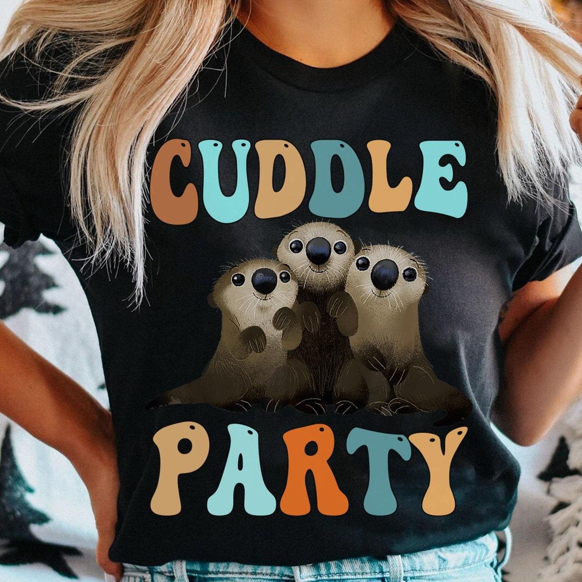 Retro Finding Dory Otters Cuddle Party Shirt 2