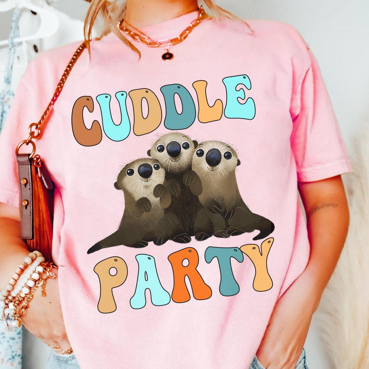 Retro Finding Dory Otters Cuddle Party Shirt 3