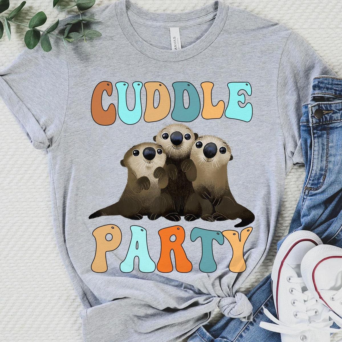 Retro Finding Dory Otters Cuddle Party Shirt 5