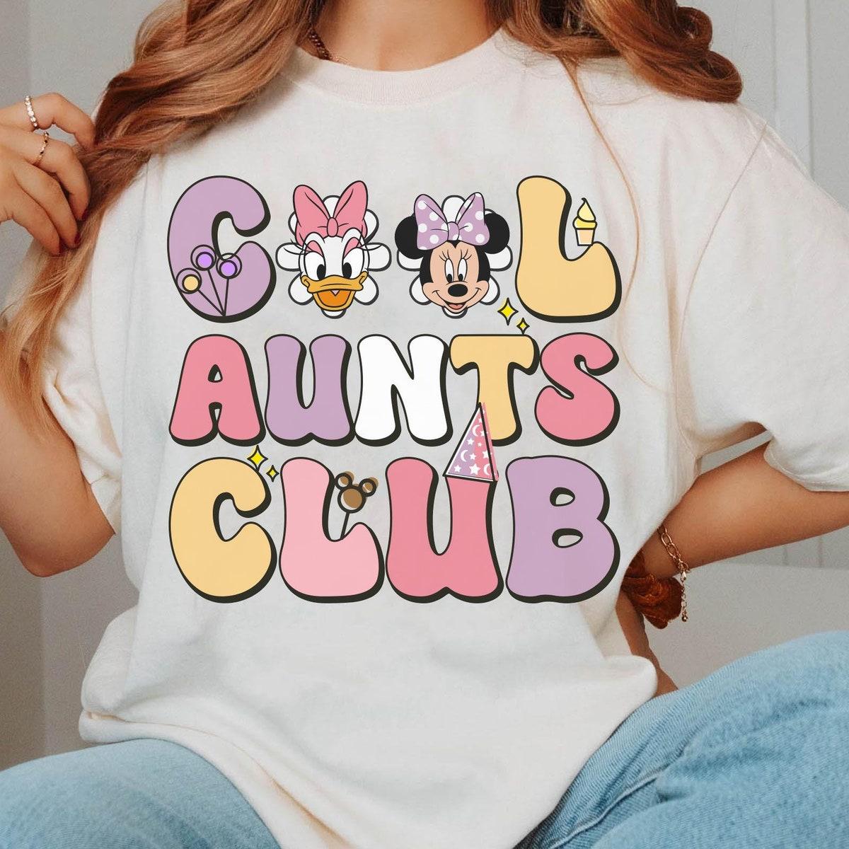 Retro Groovy Minnie And Daisy Cool Aunts Club Shirt 1