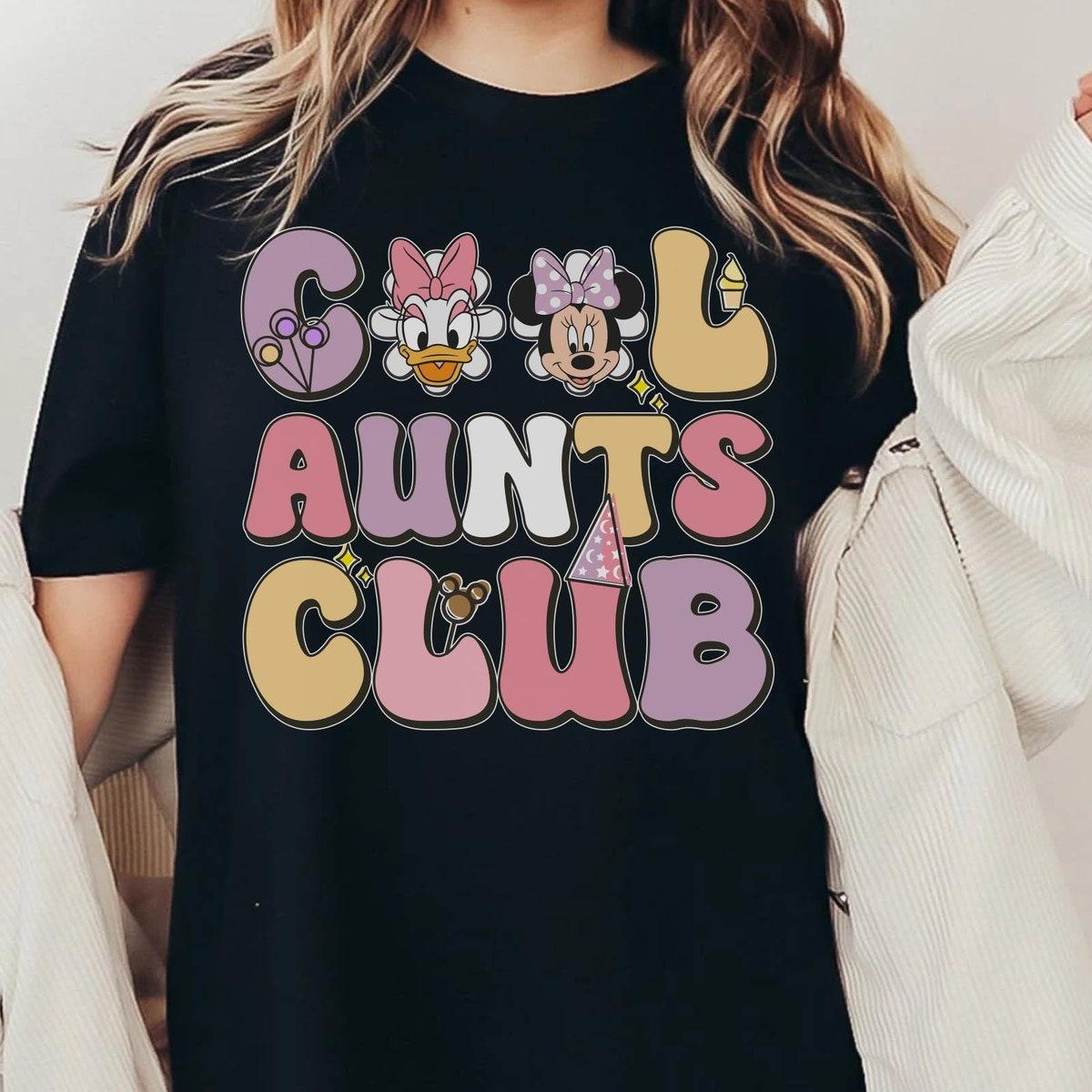 Retro Groovy Minnie And Daisy Cool Aunts Club Shirt 2