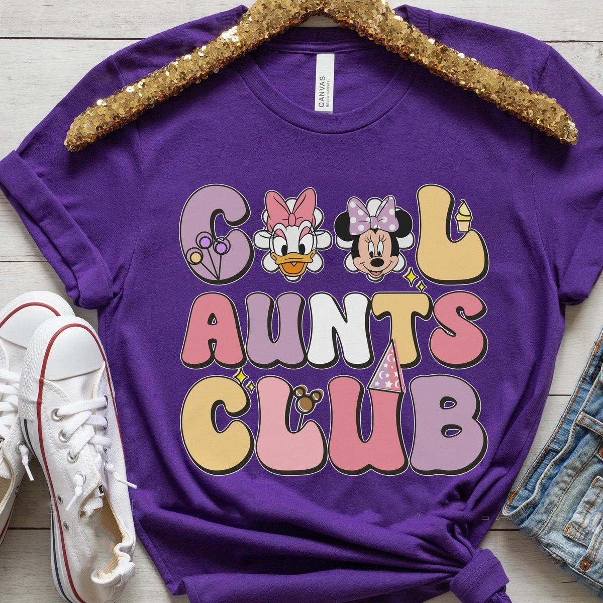 Retro Groovy Minnie And Daisy Cool Aunts Club Shirt 4