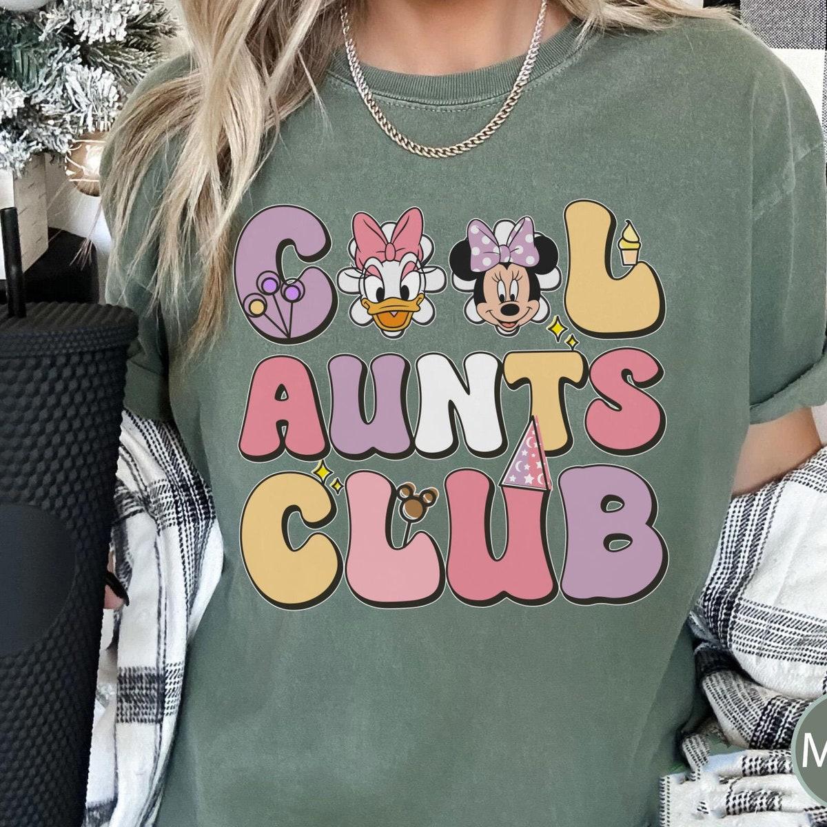 Retro Groovy Minnie And Daisy Cool Aunts Club Shirt 5