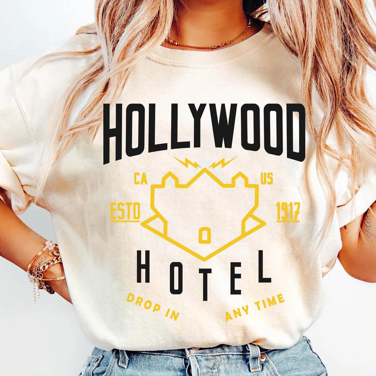 Retro Hollywood Hotel Drops In Anytime Shirt 2