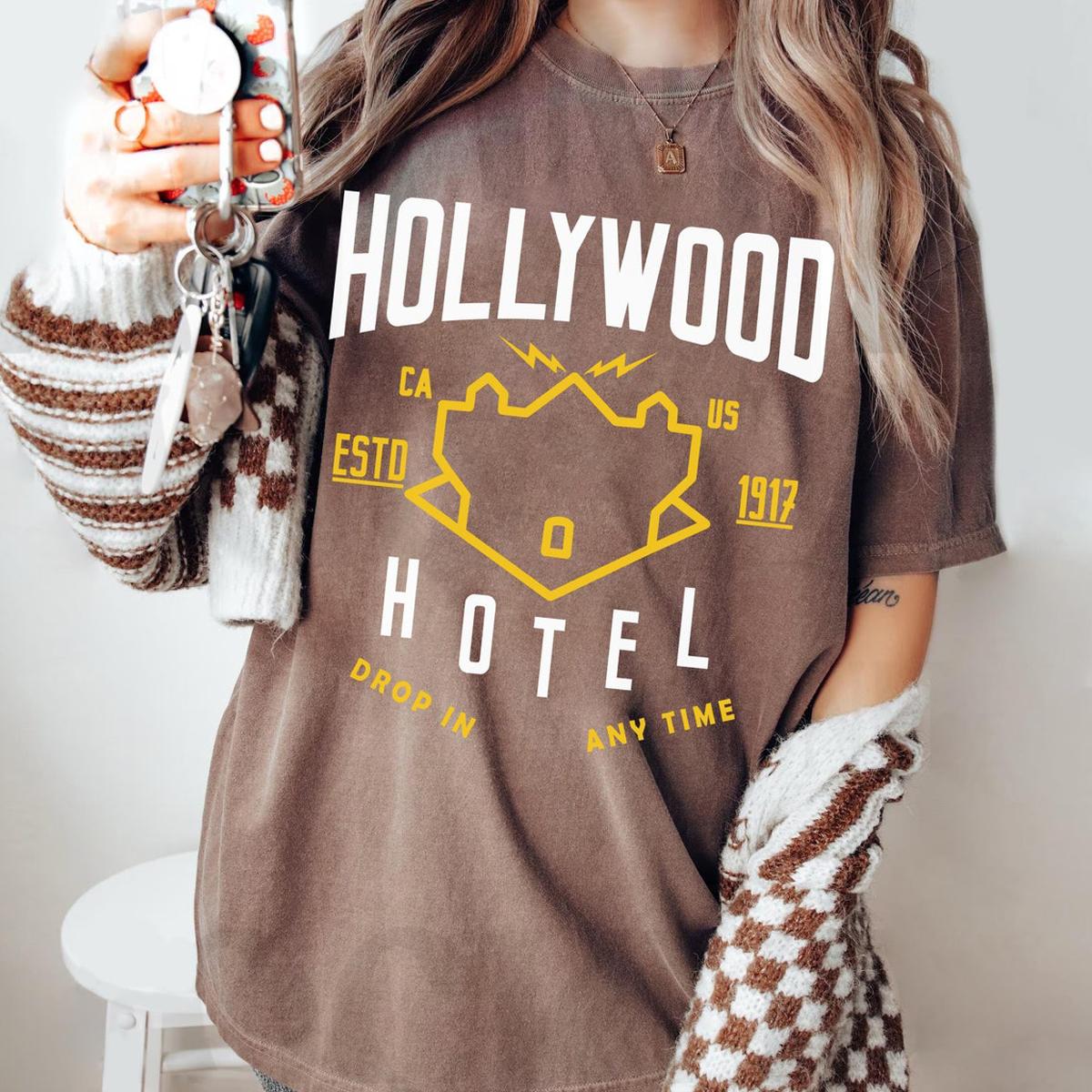 Retro Hollywood Hotel Drops In Anytime Shirt 3