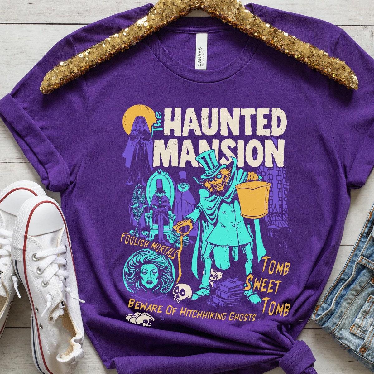 Retro Madame Leota Hitchhiking Ghosts Hatbox Ghost Shirt 4