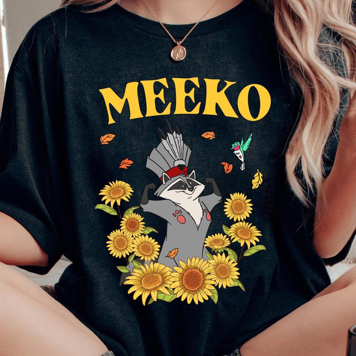 Retro Meeko Raccoon Floral Shirt 1