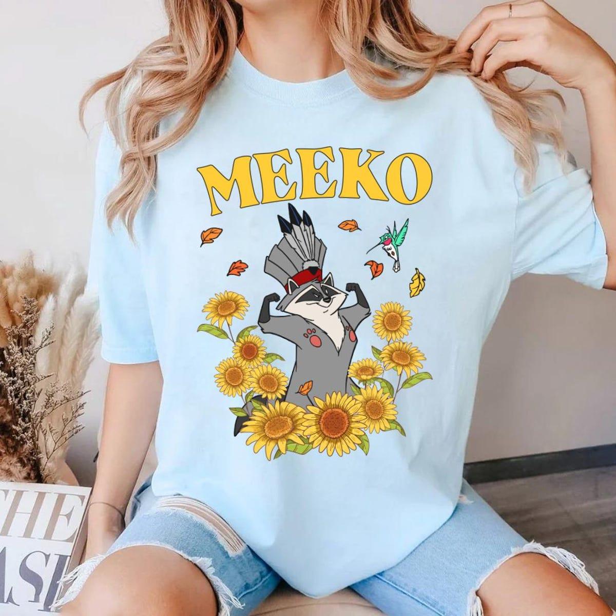 Retro Meeko Raccoon Floral Shirt 3