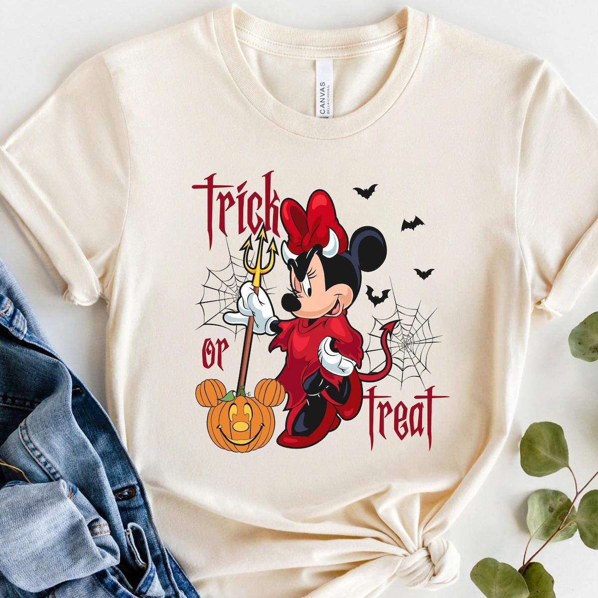 Retro Minnie Halloween Trick Or Treat Shirt 4