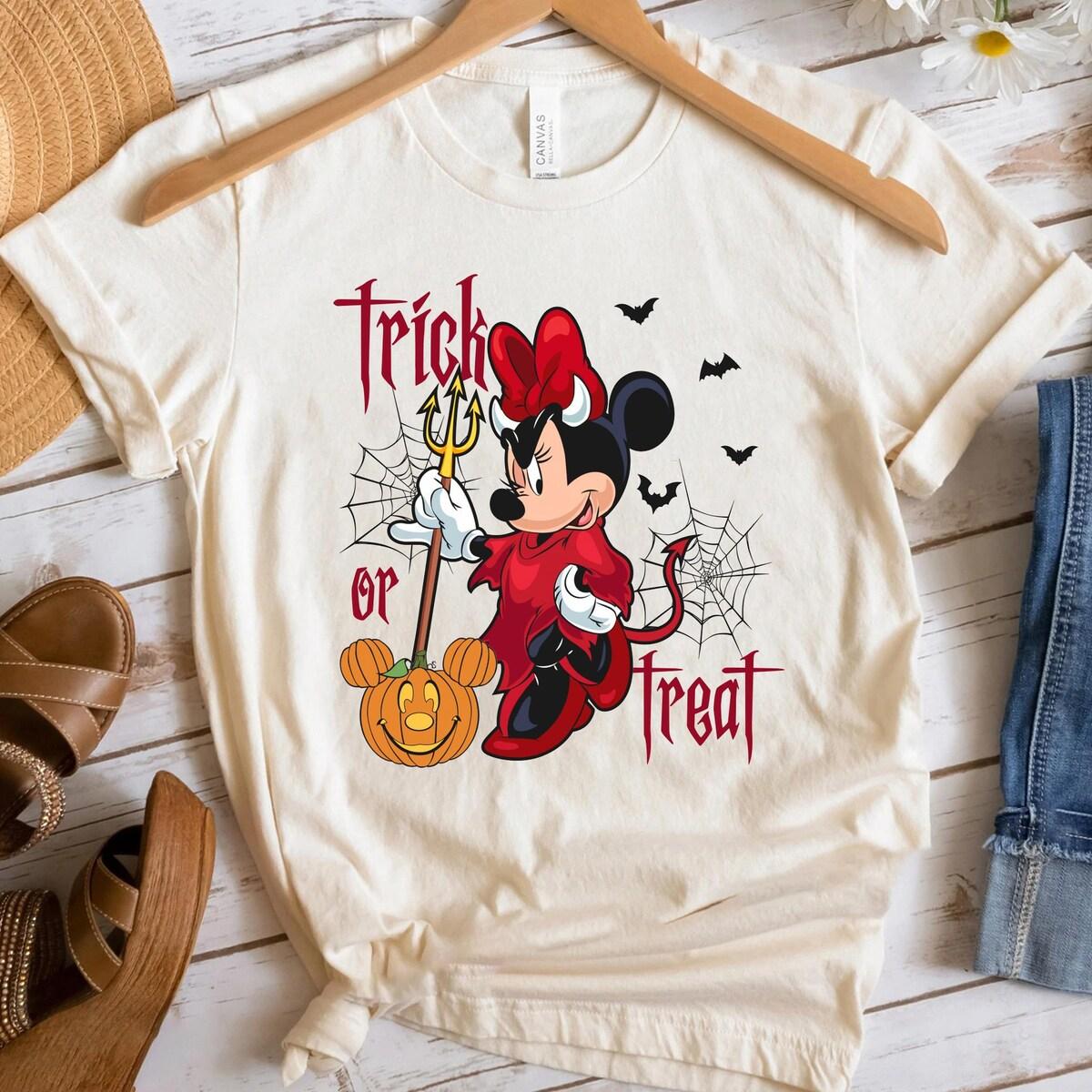 Retro Minnie Halloween Trick Or Treat Shirt 5