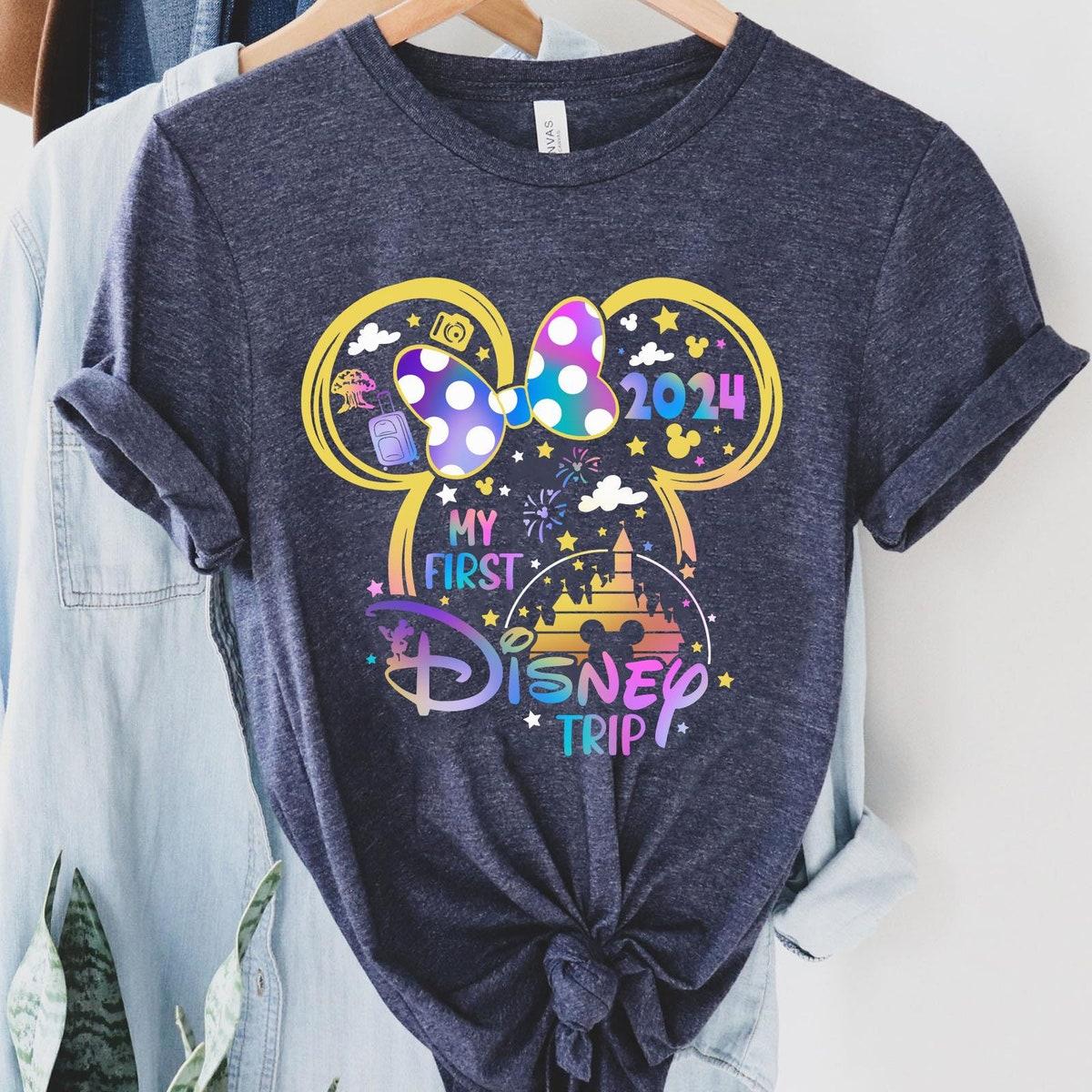 Retro Minnie Mouse Ears My First Trip 2024 Shirt 3