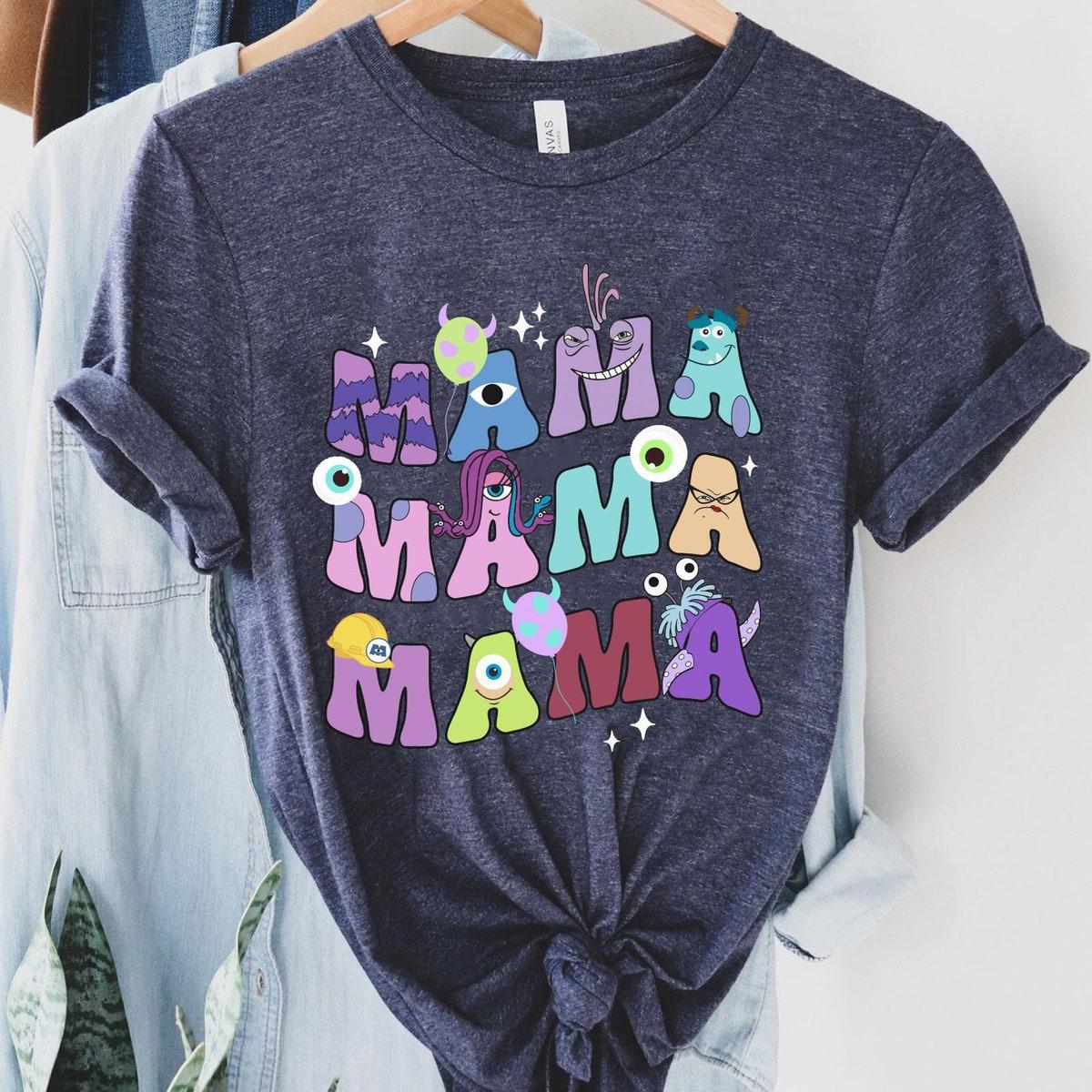 Retro Monster Inc Mama Mother's Day Disney Shirt 3